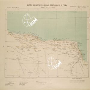 CARTA DIMOSTRATIVA DELLA CIRENAICA - FOGLIO II MARMARICA.
