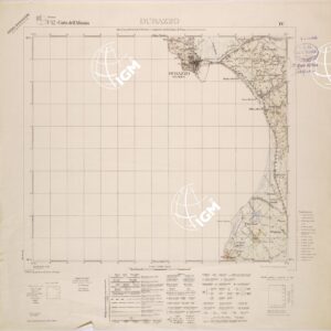 CARTA DELL'ALBANIA FOGLIO 12 IV DURAZZO