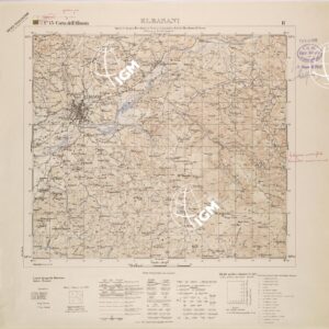 CARTA DELL'ALBANIA FOGLIO 13 II ELBASANI