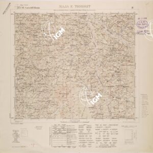 CARTA DELL'ALBANIA FOGLIO 16 II MAJA E TOMORIT