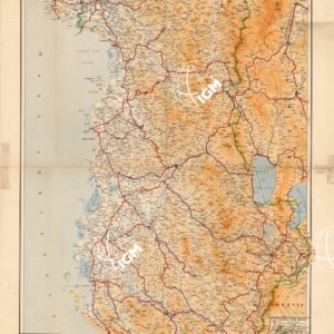 CARTA AUTOMOBILISTICA DEL REGNO DI ALBANIA