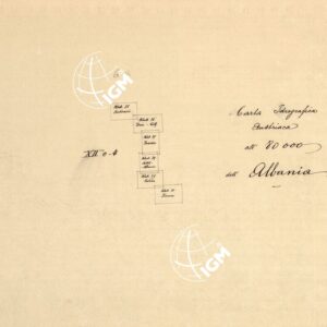 CARTA IDROGRAFICA DELL'ALBANIA - QUADRO D'UNIONE