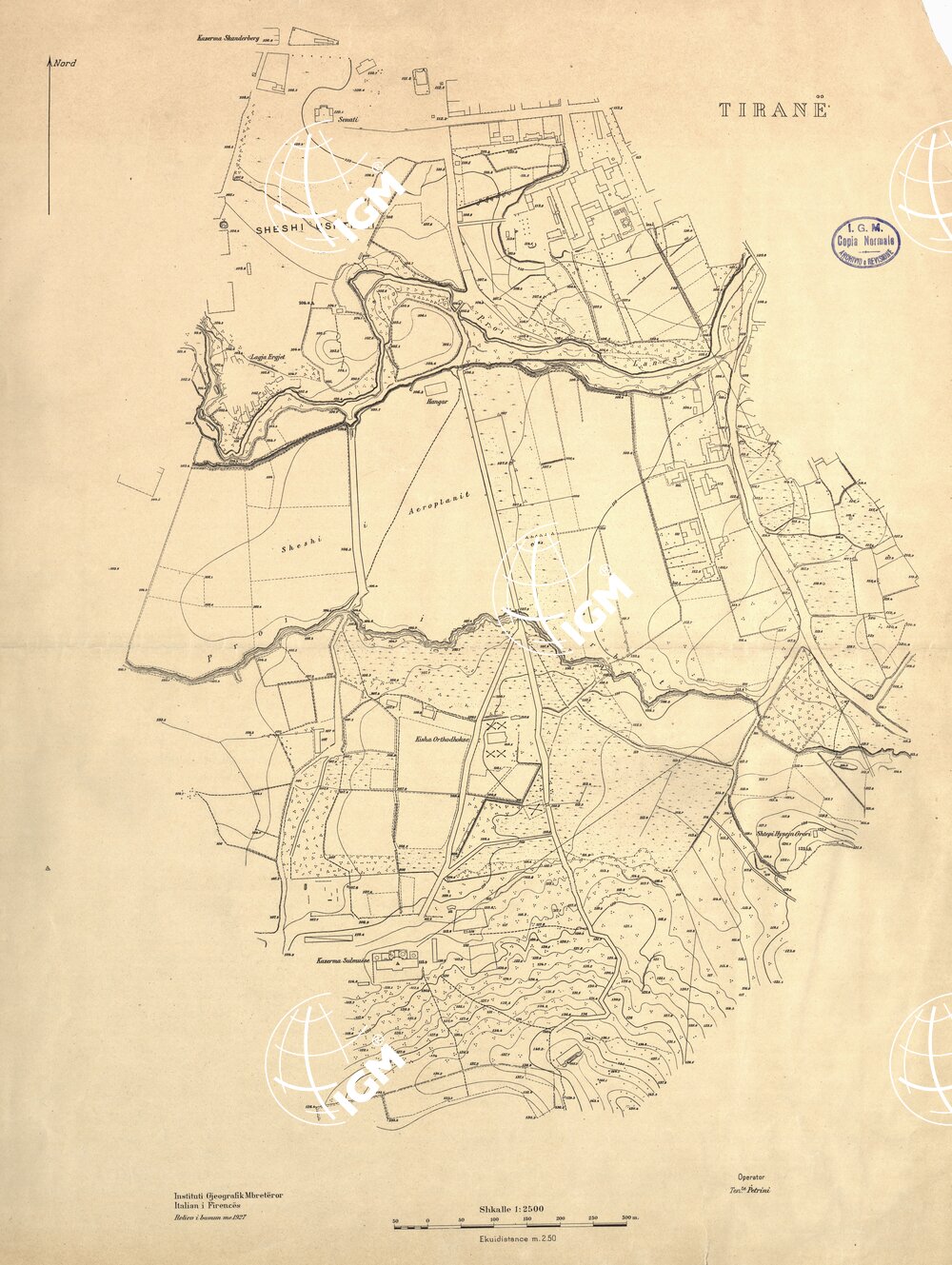 ALBANIA RILIEVI IGM - TIRANE ( TIRANA )