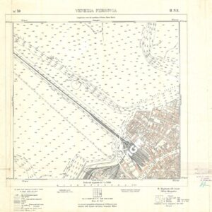 CARTA DELLA LAGUNA DI VENEZIA - FOGLIO 50 II NE - VENEZIA FERROVIA