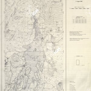 CARTA DEL FRONTE LAVICO DEL MONTE ETNA