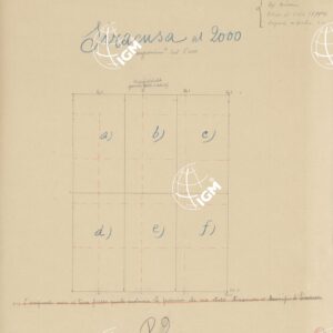 PIANO TOPOGRAFICO DI SIRACUSA E DINTORNI - QUADRO D'UNIONE