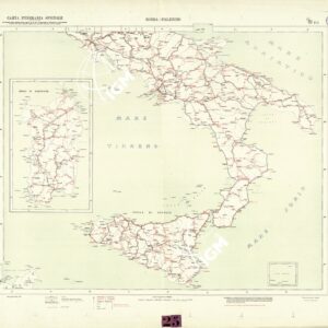 CARTA ITINERARIA SPECIALE DELL' ITALIA - FOGLIO 2 - ROMA - PALERMO