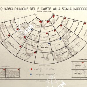 MONDO - QUADRO D'UNIONE DEGLI ORIGINALI A COLORI SEPARATI.