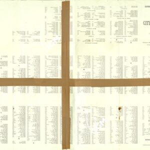 PIANTA DELLA CITTA' DI FIRENZE - COPIA ALLEGATA AI DOCUMENTI DI AGGIORNAMENTO - INDICE TOPONOMASTICO