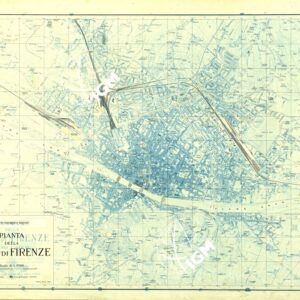 PIANTA DELLA CITTA' DI FIRENZE - ORIGINALI A COLORI SEPARATI - TOPONOMASTICA
