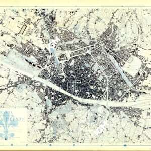 PIANTA DELLA CITTA' DI FIRENZE - ORIGINALI A COLORI SEPARATI - PLANIMETRIA