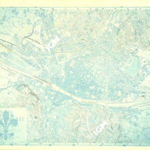PIANTA DELLA CITTA' DI FIRENZE - ORIGINALI A COLORI SEPARATI - OROGRAFIA
