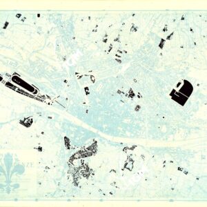 PIANTA DELLA CITTA' DI FIRENZE - ORIGINALI A COLORI SEPARATI - VEGETAZIONE