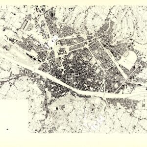 PIANTA DELLA CITTA' DI FIRENZE - COPIE SU CARTA A COLORI SEPARATI - PLANIMETRIA