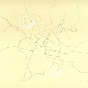 PIANTA DELLA CITTA' DI FIRENZE - COPIE SU CARTA A COLORI SEPARATI - LINEE TRANVIARIE