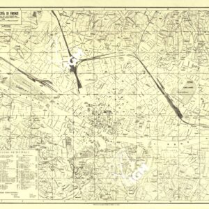 PIANTA DELLA CITTA' DI FIRENZE COPIA SU CARTA A COLORI SEPARATI PLANIMETRIA.