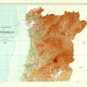 CARTA IPSOMETRICA DEL PORTOGALLO - FOGLIO NORD.