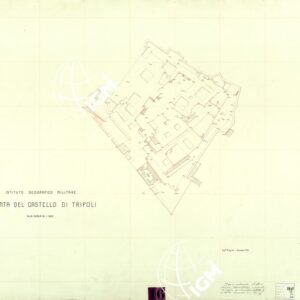 PIANTA DEL CASTELLO DI TRIPOLI - ORIGINALI A COLORI SEPARATI - PLANIMETRIA