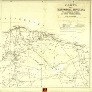 CARTA DEL TERRITORIO DELLA TRIPOLITANIA - FOGLIO EST - ORIGINALI A COLORI SEPARATI - PLANIMETRIA E TOPONOMASTICA