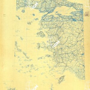 CARTA AERONAUTICA - FOGLIO 8 ISOLE ITALIANE DELL' EGEO - ORIGINALI A COLORI SEPARATI - VIABILITA'