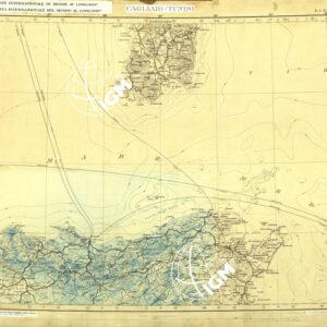 CARTA INTERNAZIONALE DEL MONDO  FOGLIO J 32 CAGLIARI TUNISI  ORIGINALE