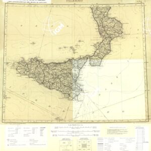 CARTA INTERNAZIONALE DEL MONDO  FOGLIO J 33 PALERMO  ORIGINALE