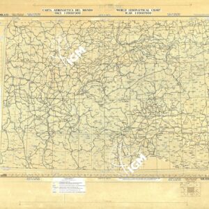 CARTA AERONAUTICA DEL MONDO FOGLIO 2253 MILANO ORIGINALI A COLORI SEPARATI NERO