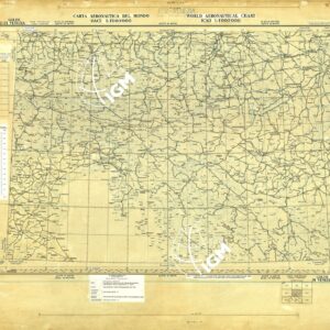 CARTA AERONAUTICA DEL MONDO FOGLIO 2252 VENEZIA ORIGINALI A COLORI SEPARATI NERO