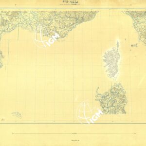 CARTA AERONAUTICA DEL MONDO FOGLIO 2320 MARSEILLE  ORIGINALI A COLORI SEPARATI CURVE
