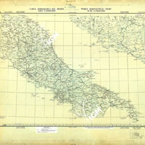 CARTA AERONAUTICA DEL MONDO FOGLIO 2321 ROMA  ORIGINALI A COLORI SEPARATI NERO