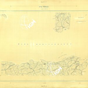 CARTA AERONAUTICA DEL MONDO FOGLIO 2345 TUNISI  ORIGINALI A COLORI SEPARATI ACQUE