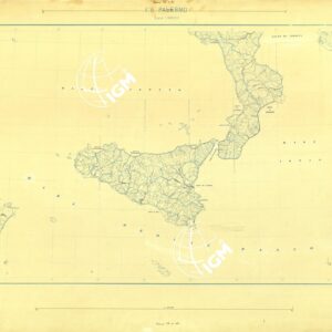 CARTA AERONAUTICA DEL MONDO FOGLIO 2344 SICILIA  ORIGINALI A COLORI SEPARATI ACQUE