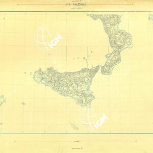 CARTA AERONAUTICA DEL MONDO FOGLIO 2344 SICILIA  ORIGINALI A COLORI SEPARATI CURVE