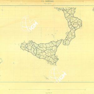 CARTA AERONAUTICA DEL MONDO FOGLIO 2344 SICILIA  ORIGINALI A COLORI SEPARATI STRADE