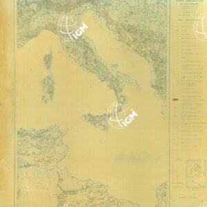 CARTA AERONAUTICA DEL MEDITERRANEO FOGLIO 1 MEDITERRANEO CENTRALE ORIGINALI A COLORI SEPARATI BISTRO