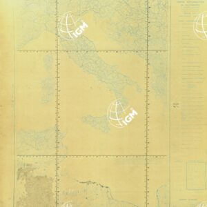 CARTA AERONAUTICA DEL MEDITERRANEO FOGLIO 1 MEDITERRANEO CENTRALE ORIGINALI A COLORI SEPARATI U.T.M.