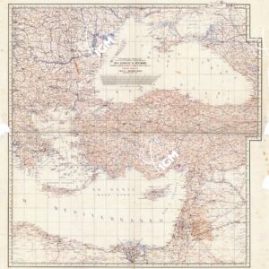 CARTA AERONAUTICA DEL MEDITERRANEO FOGLIO 3 MEDITERRANEO ORIENTALE