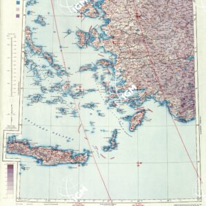 ASIA CARTA AERONAUTICA INGLESE FOGLIO NORTH I J 35 IZMIR CRETE