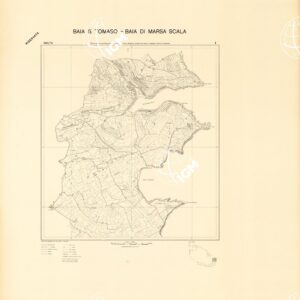 MALTA - FOGLIO I - BAIA S. TOMASO - BAIA DI MARSA SCALA - COPIE DI PROVA - PLANIMETRIA E ACQUE