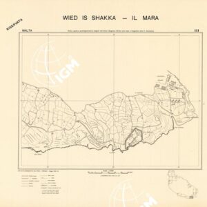 MALTA - FOGLIO III - WIEDIS SHAKKA - IL MARA - COPIE DI PROVA - PLANIMETRIA E ACQUE