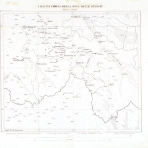 SPEDIZIONE DE FILIPPI IN KARACORUM - I BACINI CHIUSI DELLA ZONA DELLE RUPSCIU - ORIGINALE - PLANIMETRIA E TOPONOMASTICA