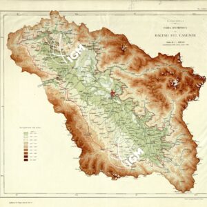 SPEDIZIONE DE FILIPPI IN KARACORUM - CARTA IPSOMETRICA DEL BACINO DEL CASHMIR