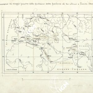 SPEDIZIONE DE FILIPPI IN KARACORUM - CASHMIR E REGIONI LIMITROFE - FOGLIO 3 - ORIGINALE - RIQUADRO ITINERARIO