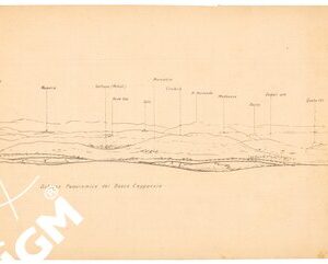 SCHIZZO PANORAMICO DEL BOSCO CAPPUCCIO (fronte e retro)