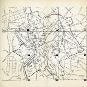 CARTA ARCHEOLOGICA DI ROMA SCHIZZO ALLEGATO AI LIBRETTI DELLE TAVOLE I-II-III