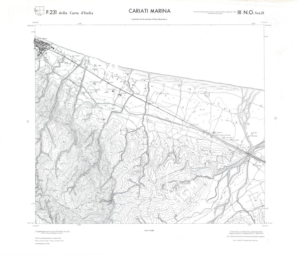 CALABRIA FOGLIO 231 III NO SEZ D CARIATI MARINA