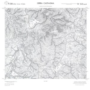 CALABRIA  FOGLIO 230 IV SO SEZ B SERRA CASTAGNA