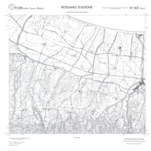 CALABRIA  FOGLIO 230 IV NE SEZ C ROSSANO STAZIONE