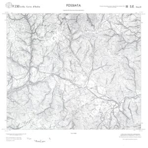 CALABRIA  FOGLIO 230 III SE SEZ  D FOSSIATA