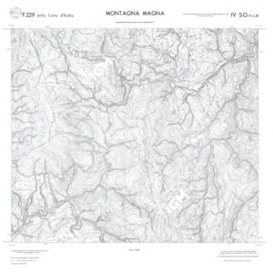 CALABRIA  FOGLIO 229 IV SO SEZ B MONTAGNA MAGNA